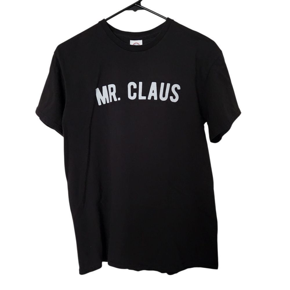 Delta Proweight Black Graphic Mr. Claus T-Shirt Size Medium